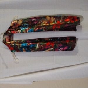 Bright colorful floral oblong scarf  13" by 60'"
